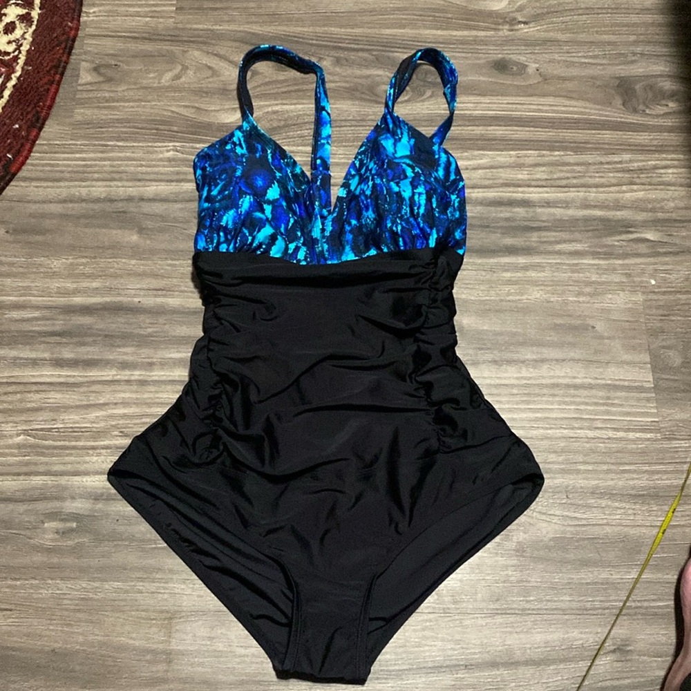 Women One Piece Swimsuits Tummy Criss Cross-Back Bathing Suit Female Size XXL
